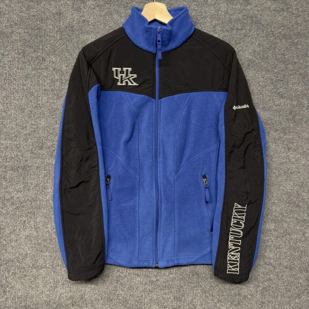 Kentucky Wildcats Fleece Full Zip Sweatshirt Jacket Womens L Blue Columbia UK